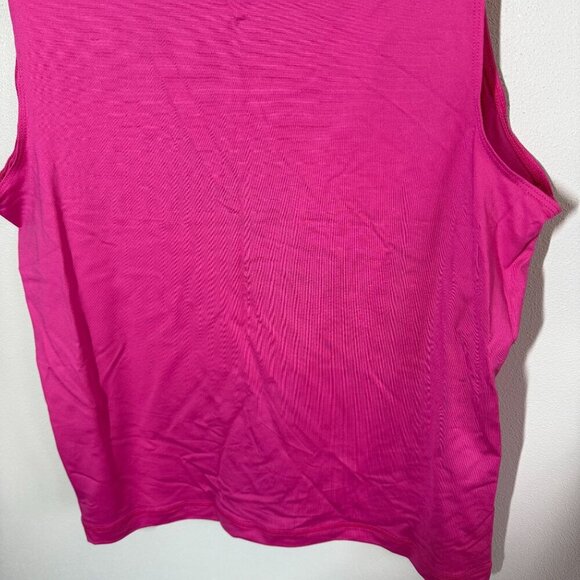 Worthington Womens Hot Pink Tank Top 3X Stretch Layering Piece Sleek Scoop Neck - Picture 6 of 10